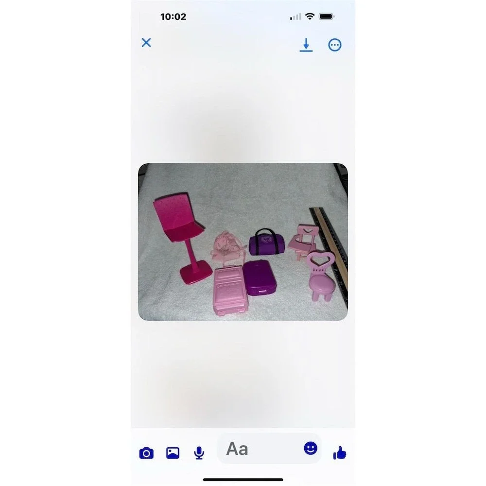 Barbie‎ Doll Accessories Lot: Chairs, Luggage, Bags Multicolor Set